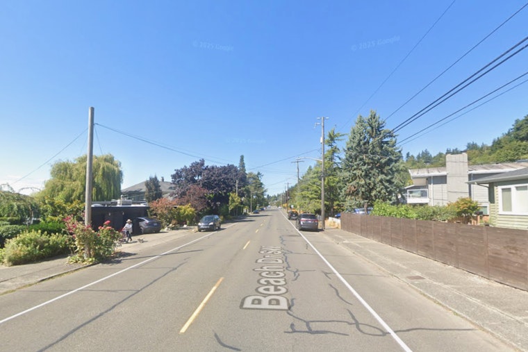 West Seattle’s Beach Drive Hillside Gives Way, Burying Backyards In Mud