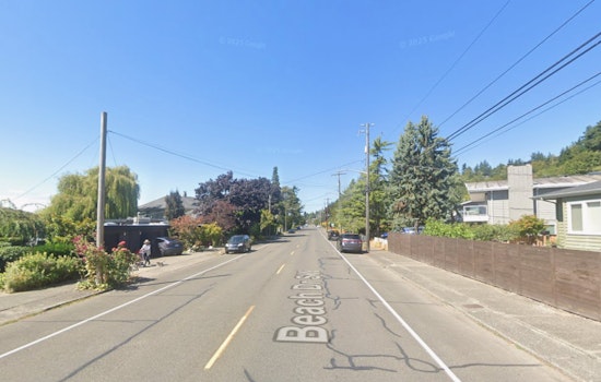 West Seattle’s Beach Drive Hillside Gives Way, Burying Backyards In Mud