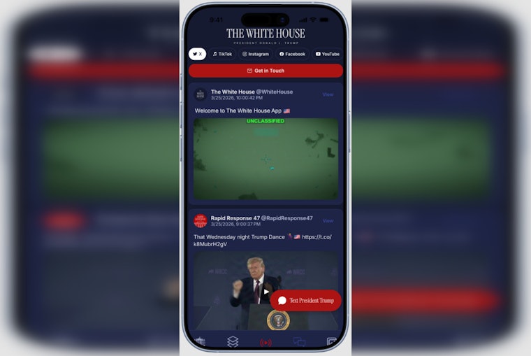 White House App Zaps Trump Alerts To Phones, Packs One-Tap ICE Tip Line