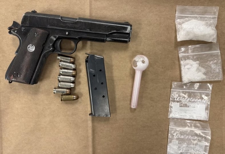 Whittier Police Seize Alleyway Car, Arrest Felon With Gun and Drugs