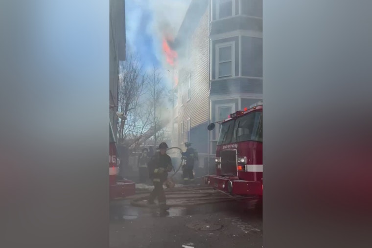 Wind-Whipped Mattapan Inferno Guts Triple-Decker, Displaces 12, Injures Firefighter