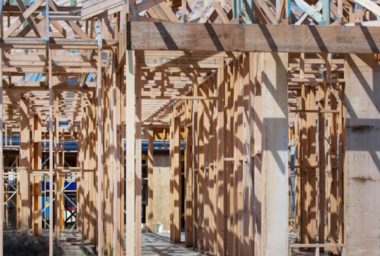 Wood Framing Rises Near Expo/Bundy Station in Sawtelle