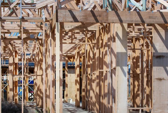 Wood Framing Rises Near Expo/Bundy Station in Sawtelle