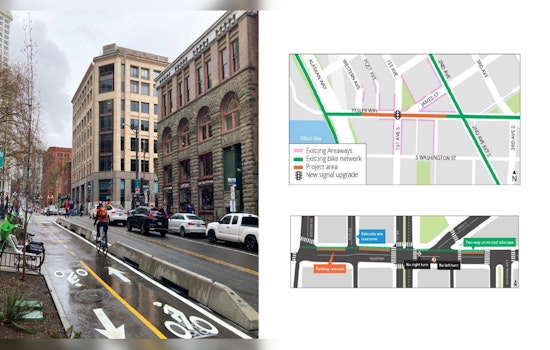 Yesler Bike Lane Finally Seals Waterfront Gap to Colman Dock