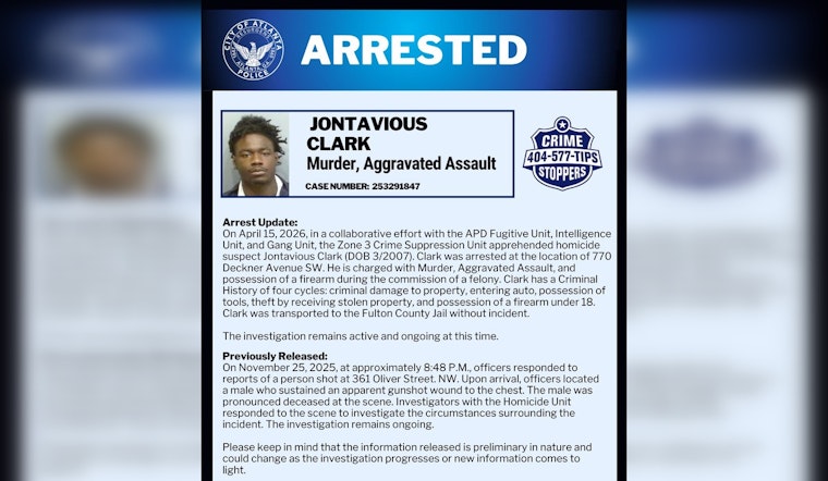 Atlanta Teen Busted In Deadly Oliver Street Shooting