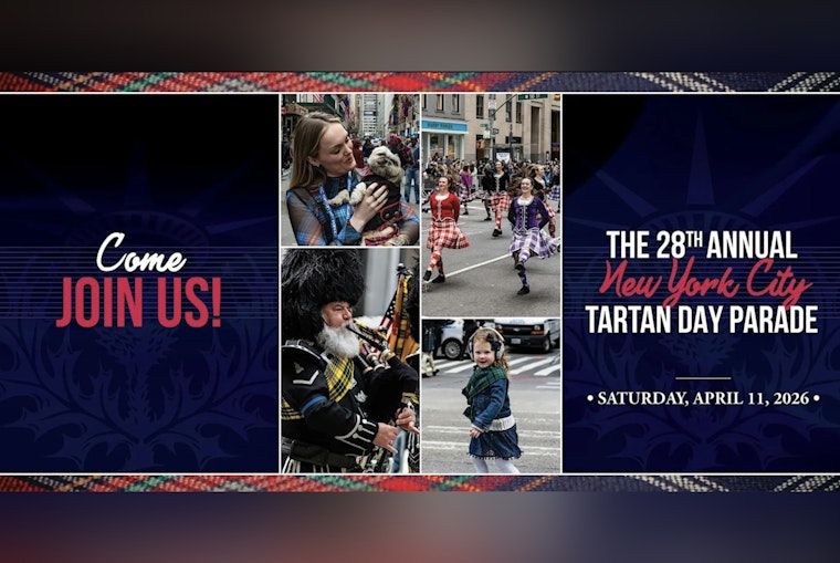 Bagpipes Take Over Midtown As Sixth Avenue Shuts For Tartan Day Parade