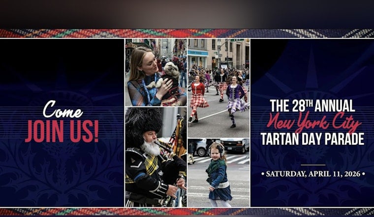 Bagpipes Take Over Midtown As Sixth Avenue Shuts For Tartan Day Parade