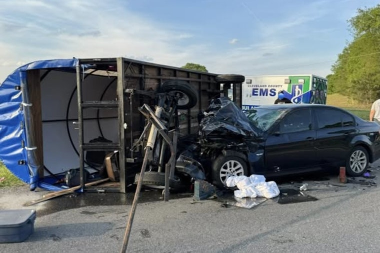 Boiling Springs Mule Wagon Flips In Odd Road Crash, Mules Barely Scratched