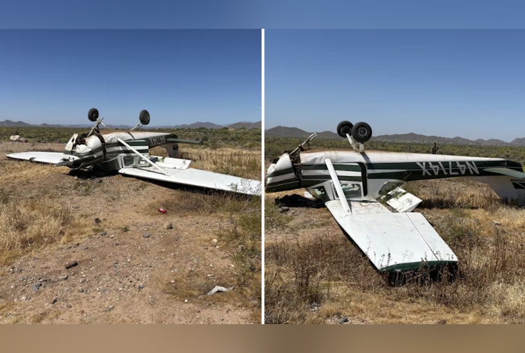 Cave Creek Shocker as Small Plane Flips Near Landfill, Two Hurt