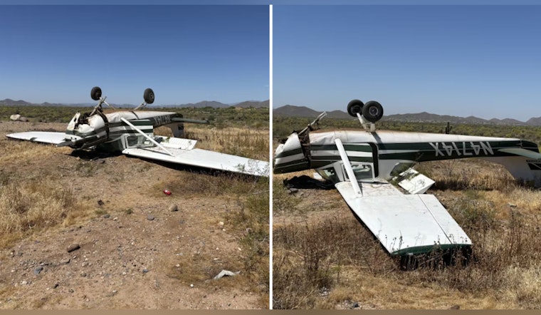 Cave Creek Shocker as Small Plane Flips Near Landfill, Two Hurt