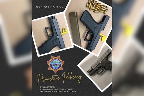 Cops Yank Two Hot Guns Off South San Francisco Streets After Traffic Stops