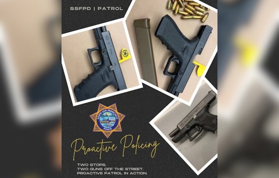 Cops Yank Two Hot Guns Off South San Francisco Streets After Traffic Stops