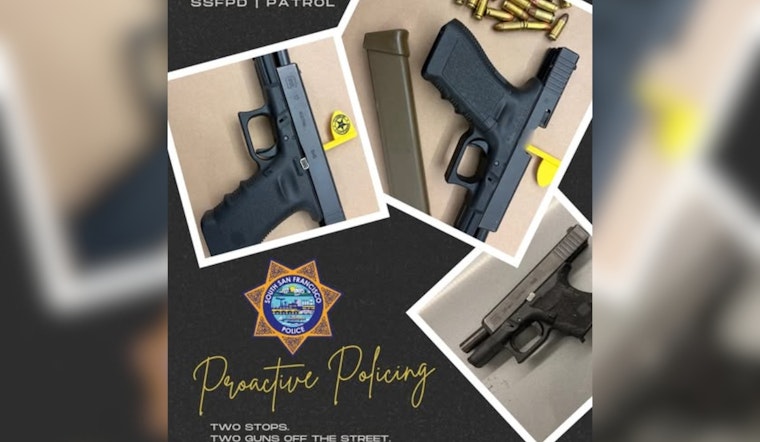 Cops Yank Two Hot Guns Off South San Francisco Streets After Traffic Stops