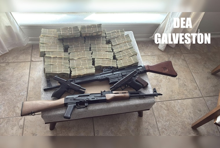 DEA Galveston Busts Southeast Houston Stash House, Grabs $250K And Guns