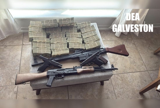 DEA Galveston Busts Southeast Houston Stash House, Grabs $250K And Guns