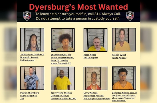 Dyersburg Police Release New Most Wanted List