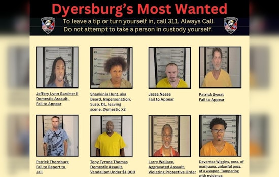 Dyersburg Police Release New Most Wanted List