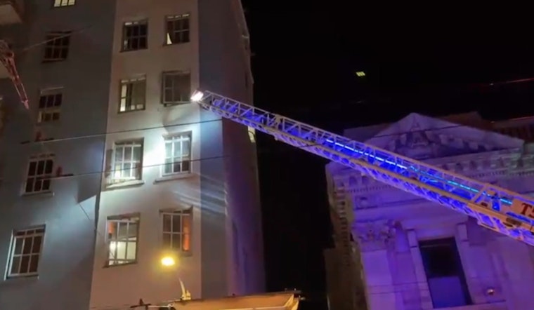 Fifth-Floor Fire Erupts On McAllister Street Block