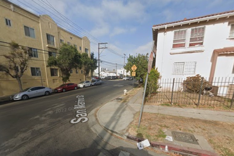 Fire Engulfs Vacant Koreatown Building on San Marino Street