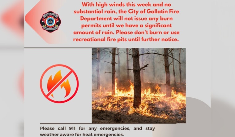 Gallatin Suspends Burn Permits Amid High Winds