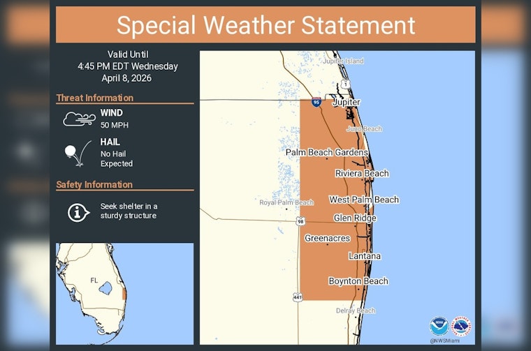 Gusty Storms Barrel Into West Palm, Boynton And Jupiter, NWS Warns