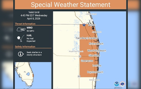 Gusty Storms Barrel Into West Palm, Boynton And Jupiter, NWS Warns