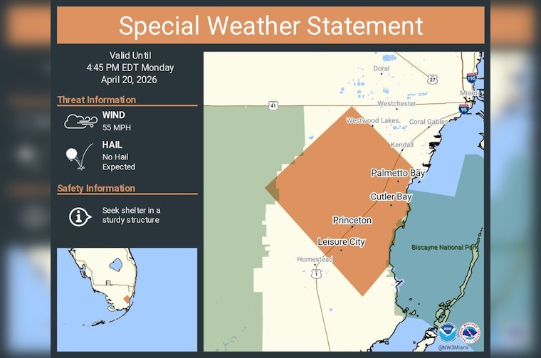 Gusty Storms Rattle Cutler Bay And Palmetto Bay As NWS Sounds Alarm