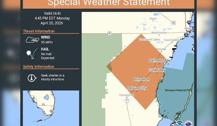 Gusty Storms Rattle Cutler Bay And Palmetto Bay As NWS Sounds Alarm