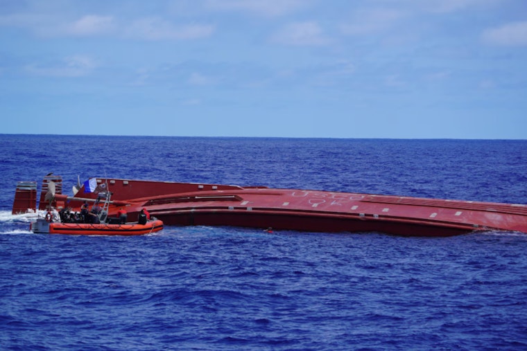 Hero Pararescue Teams Dive Into Frantic Hunt After Cargo Ship Flips Off Saipan