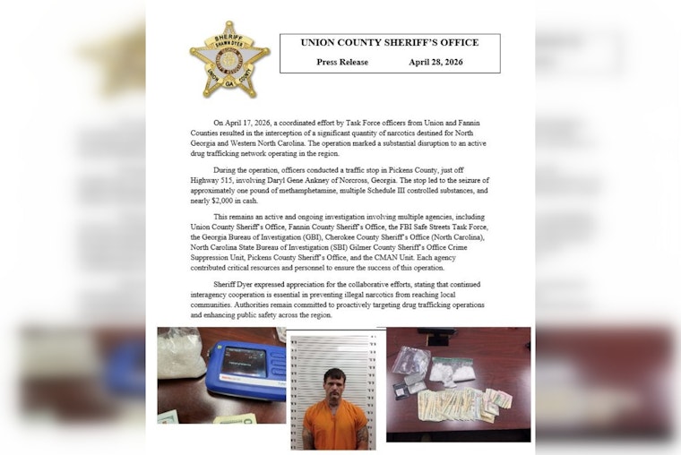 Highway 515 Bust: Norcross Man Nailed With Pound of Meth, Cops Say