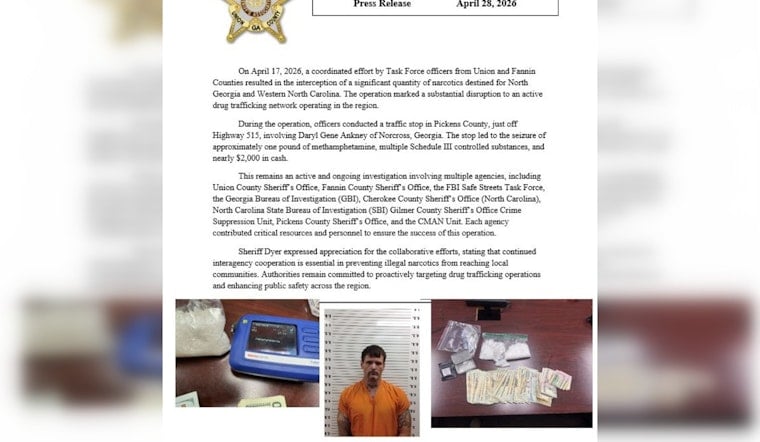 Highway 515 Bust: Norcross Man Nailed With Pound of Meth, Cops Say