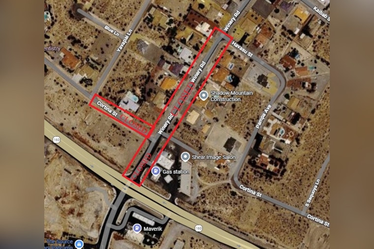 Huge Pahrump Water Leak Knocks Out Nye County Offices, Shuts Key Road