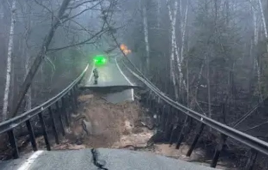 Iconic Tunnel Of Trees Crumbles As M-119 Washes Out In Emmet County