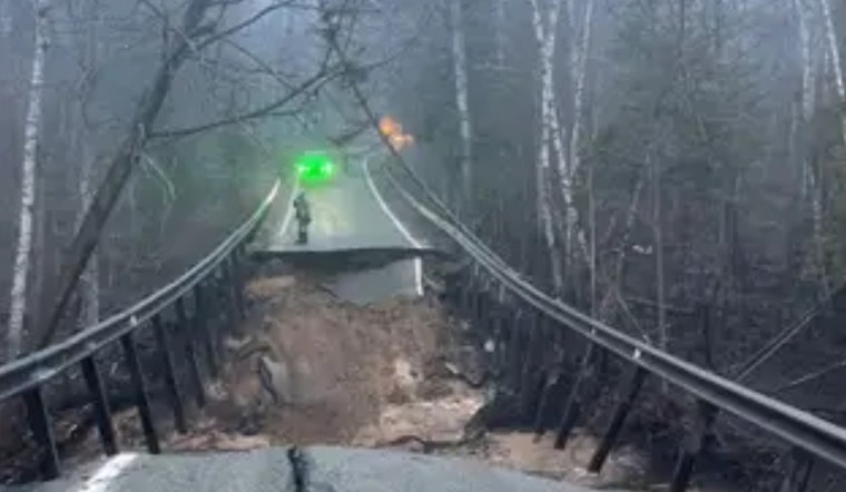 Iconic Tunnel Of Trees Crumbles As M-119 Washes Out In Emmet County