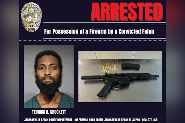Jax Beach Cops Bust Felon Packing AR-Style Pistol Near 10th Ave