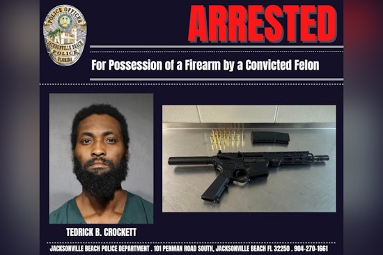 Jax Beach Cops Bust Felon Packing AR-Style Pistol Near 10th Ave