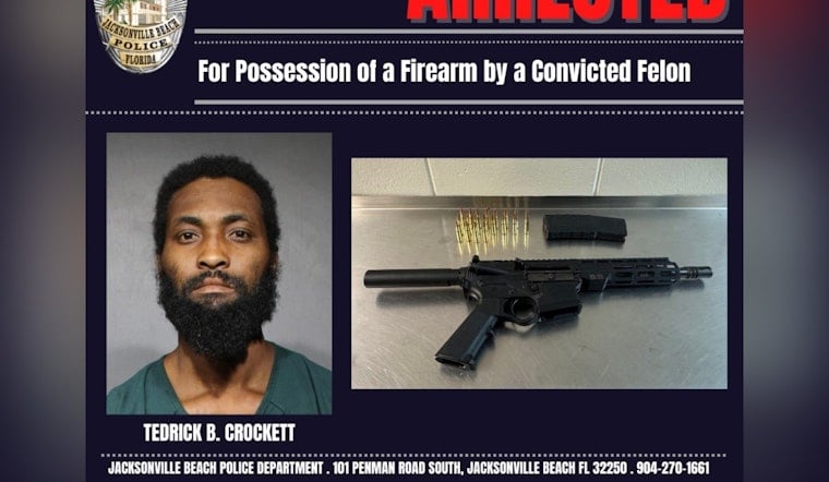 Jax Beach Cops Bust Felon Packing AR-Style Pistol Near 10th Ave