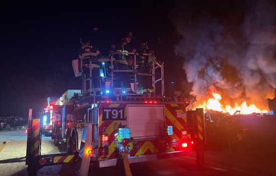Late-Night Inferno Turns Graham Wrecking Yard Into Blast Zone