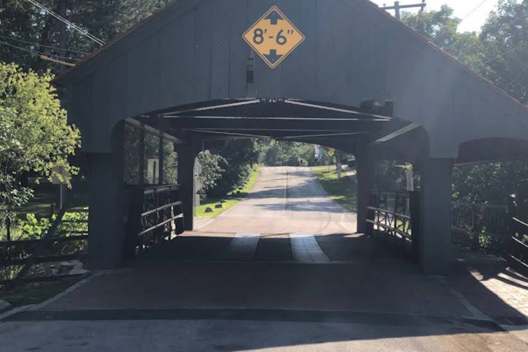 Long Grove's Notorious Covered Bridge Eats Another U-Haul