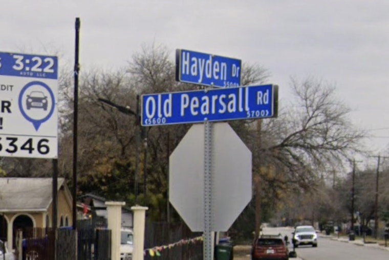 Neck-Grazing Drive-by Rocks Southwest San Antonio Street