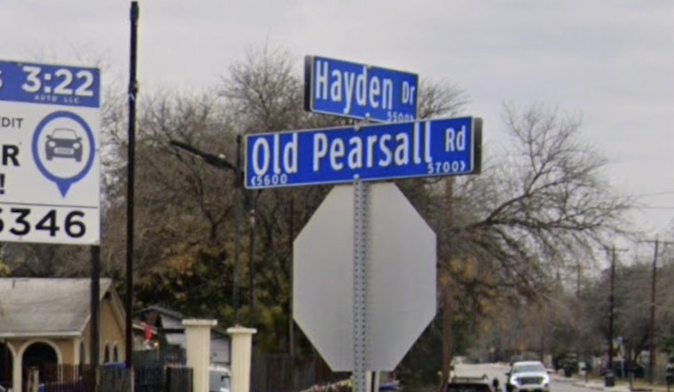 Neck-Grazing Drive-by Rocks Southwest San Antonio Street