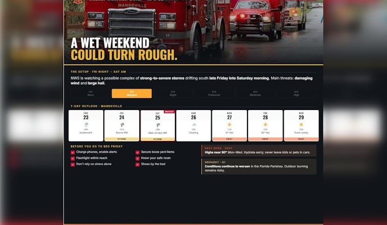 North Shore Told To Sleep With Shoes On As St. Tammany Braces For Late-Night Storm Punch