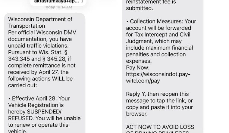 Oak Creek Cops Sound Alarm On Phony WisDOT License-Suspension Texts