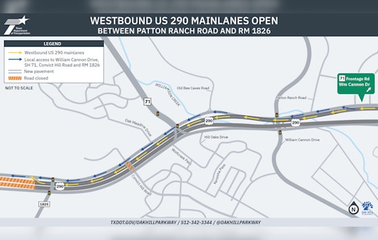 Oak Hill Parkway Opens New Lanes in Austin