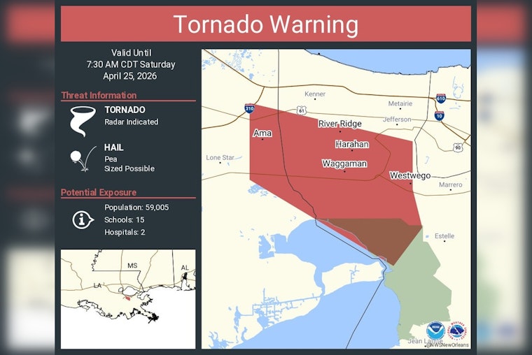 Pre-Dawn Twister Scare Jolts Kenner, River Ridge and Harahan