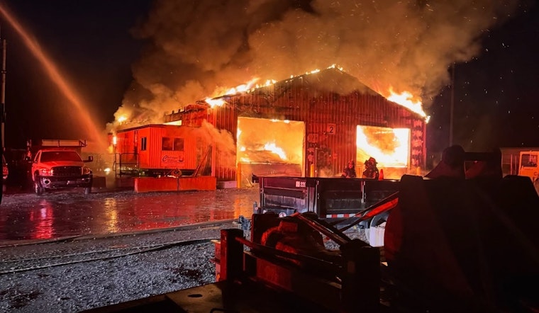 Propane-Packed Hobart Garage Erupts in Late-Night Pole Barn Inferno