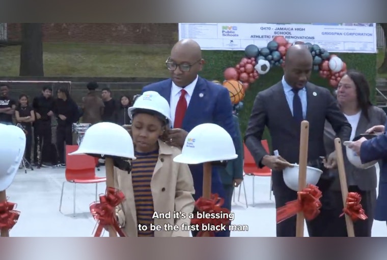 Richards Goes Back To School, Kicks Off Jamaica High’s $7.7 Million Track And Cricket Field