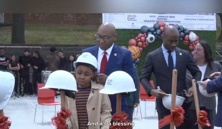 Richards Goes Back To School, Kicks Off Jamaica High’s $7.7 Million Track And Cricket Field