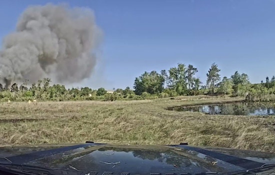 Roadside Blaze Near U.S. 19 Chokes Traffic As Crews Shield Buildings