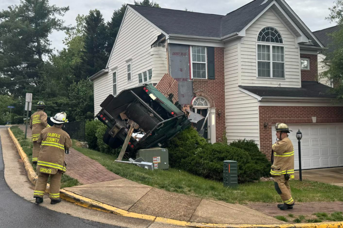 Garbage Truck Plows Into Lorton Home, Knocks Out Utilities